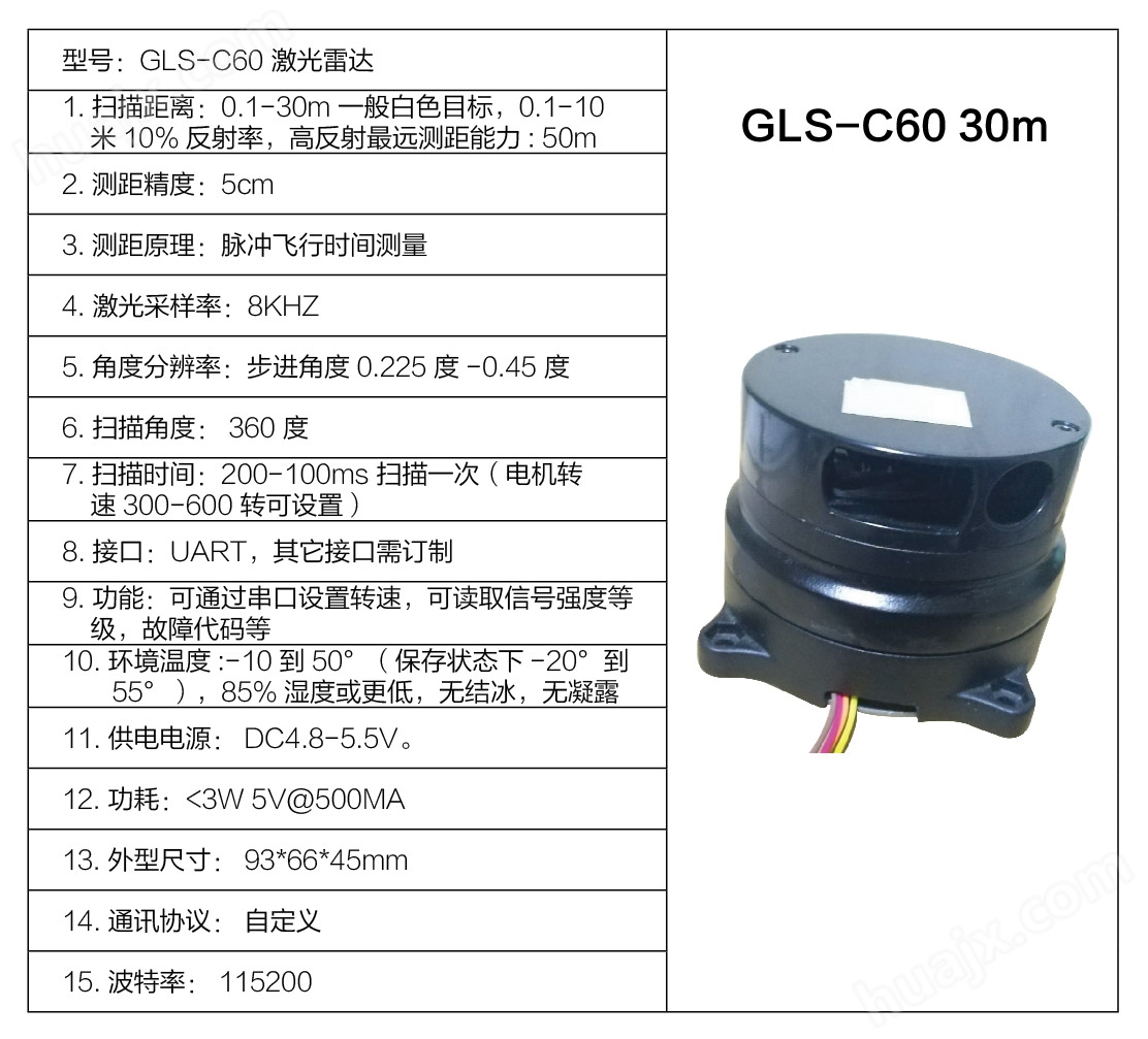 GLS-C60 激光测距传感器(图1)