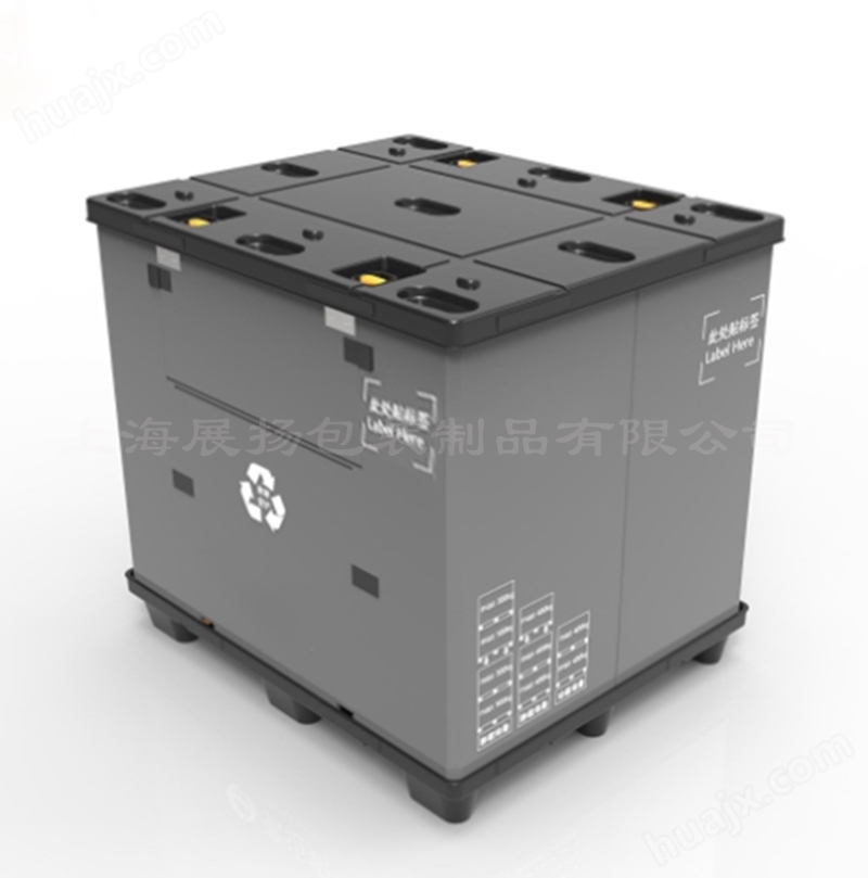 HDPE加厚塑料容器、厚HDPE可折叠托盘箱